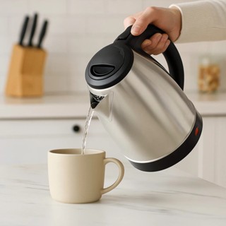 Chaleira Elétrica Inox Cozinha Drinks Bebidas Quente Aquecedor Esquenta Desligamento Automático