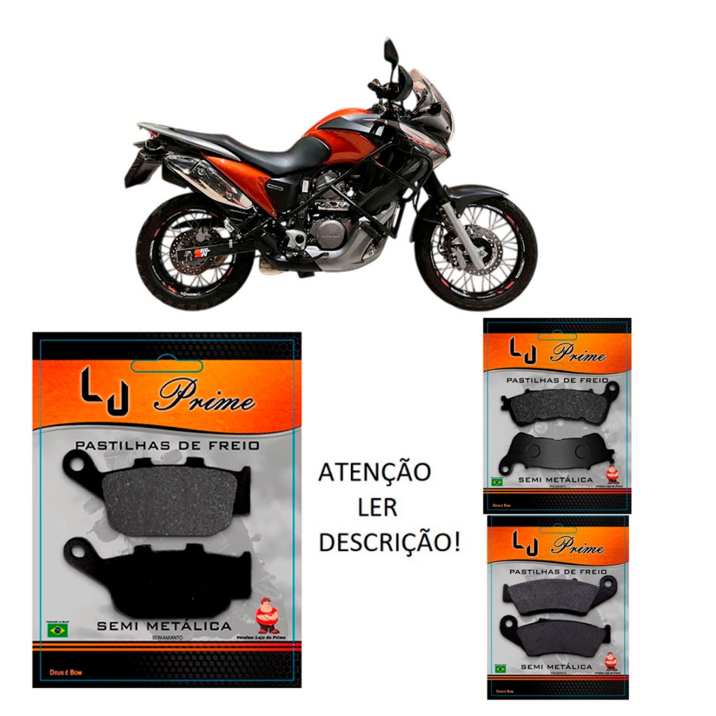 Kit Pastilha Freio Honda Transalp Honda XL 700 Transalp 2008 2009 2010 2011 2012 2013 2014 ATENÇÃO LER DESCRIÇÃO!