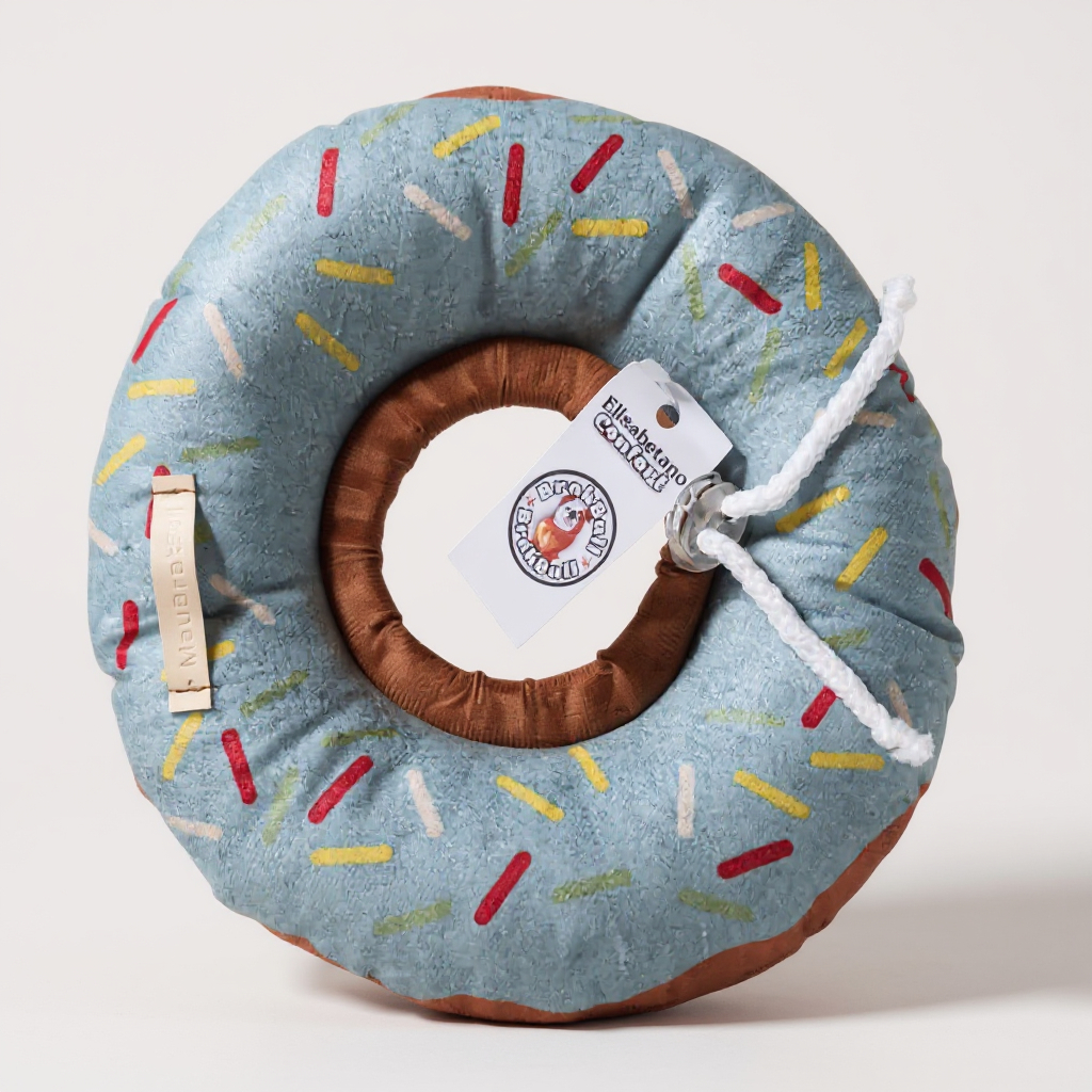 Colar Elizabetano Donuts Cores Variadas Tecido Super Premium Macio Não Machuca em Oferta na Shopee