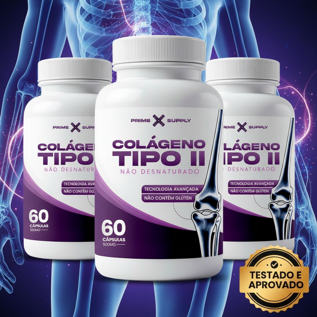 Colágeno Tipo II 180 Cáps Não Desnaturado PrimeX Alívio Articulações em Oferta na Shopee