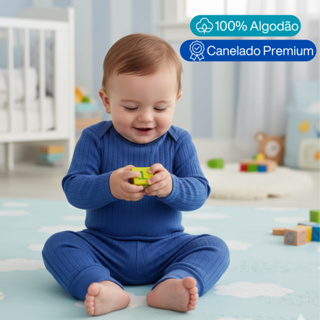 Kit 1 Conjunto 2 Peças  Menina Menino Liso Premium 100% Algodao Primavera Verao Cores Pasteis Bebe em Oferta na Shopee