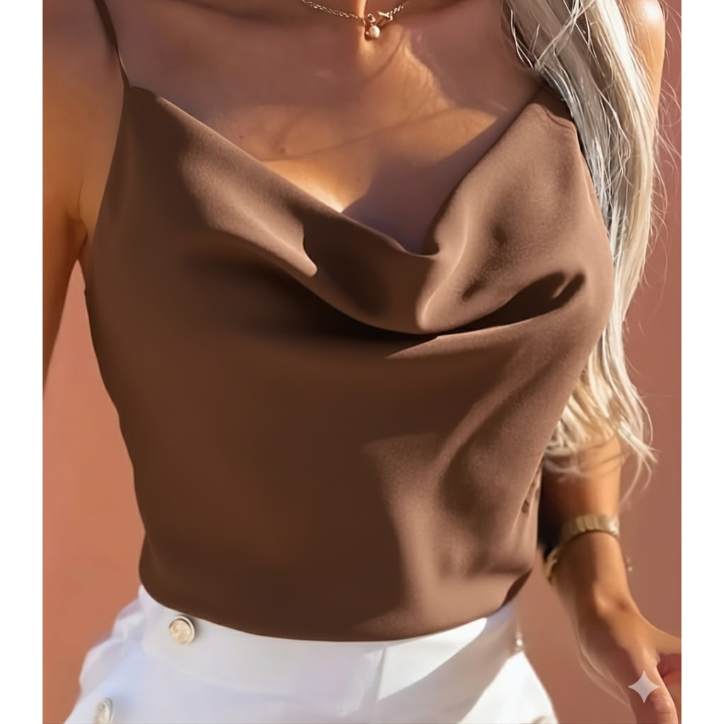 Blusa Regata Feminina Gola Boba Elegante Lisa Moda Blogueira Verão 2025 em Oferta na Shopee