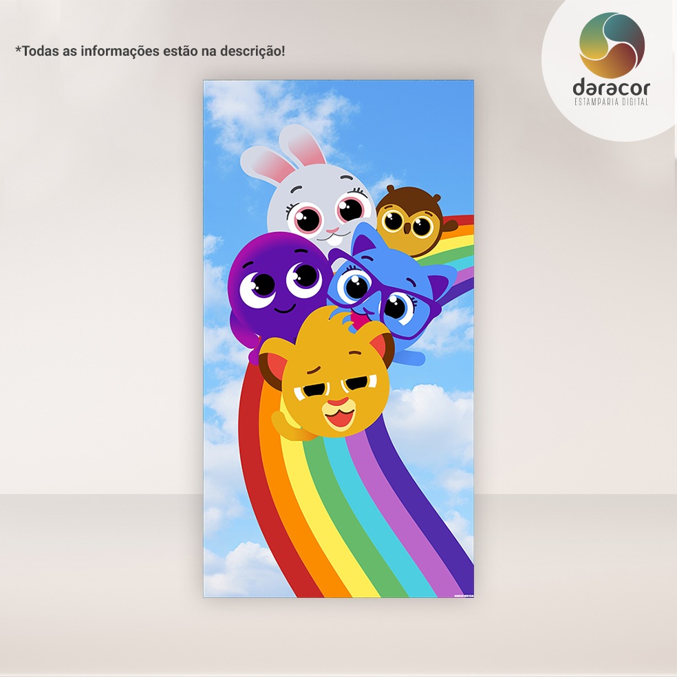 Painel Vertical Bolofofo Retangular c/overloque e Romano c/ elástico FACE ÚNICA