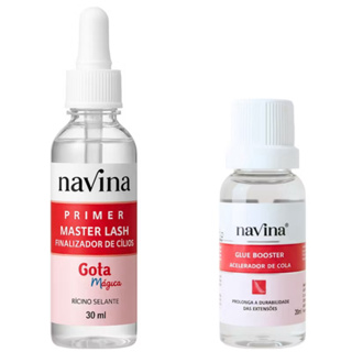 Finalizador De Cílios Navina + Acelerador Secagem De Cola em Oferta na Shopee