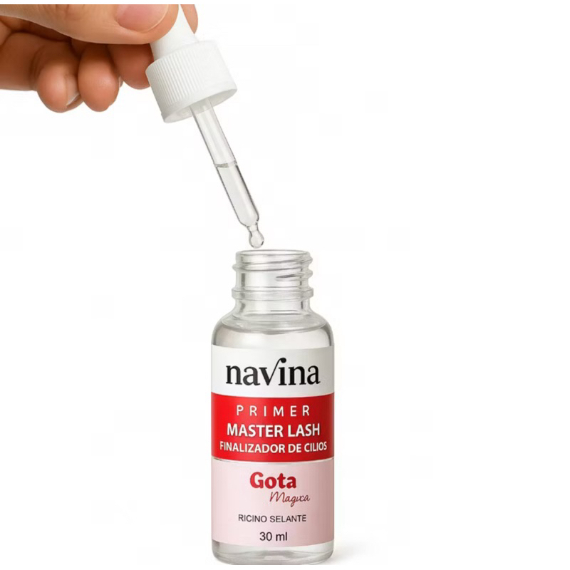 Finalizador de gota de Extensão de Cílios Navina Master Lash 30ml em Oferta na Shopee