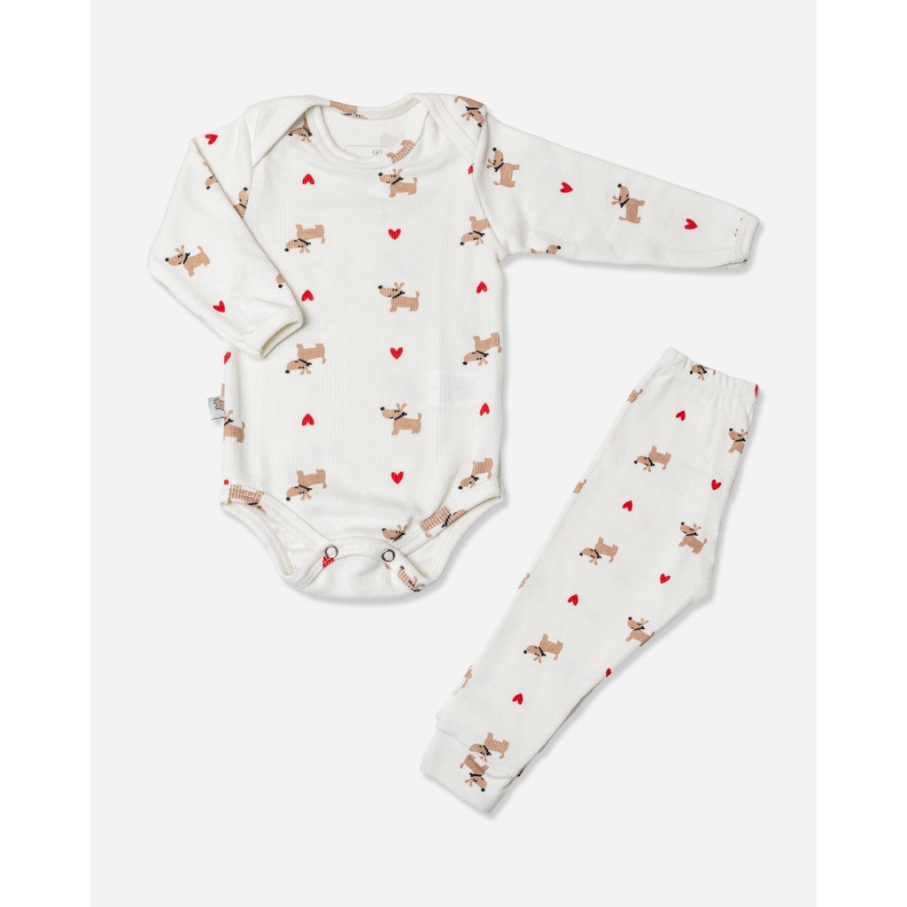 Conjunto Estampa Pet Em Canelado Premium Manga Longa em Oferta na Shopee