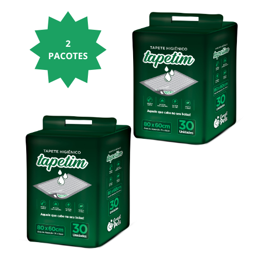 Tapetes Higiênico 80x60 - 30 unidades Tapetim para Cães e Gatos Pets Grande