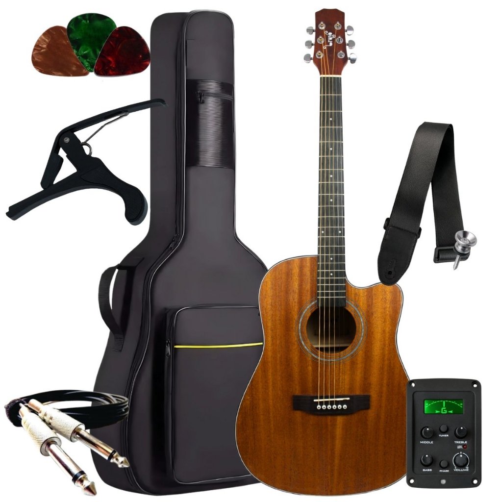 Kit Violão Elétrico Bravo TF300 Aço Série Tuneful + Acessórios em Oferta na Shopee