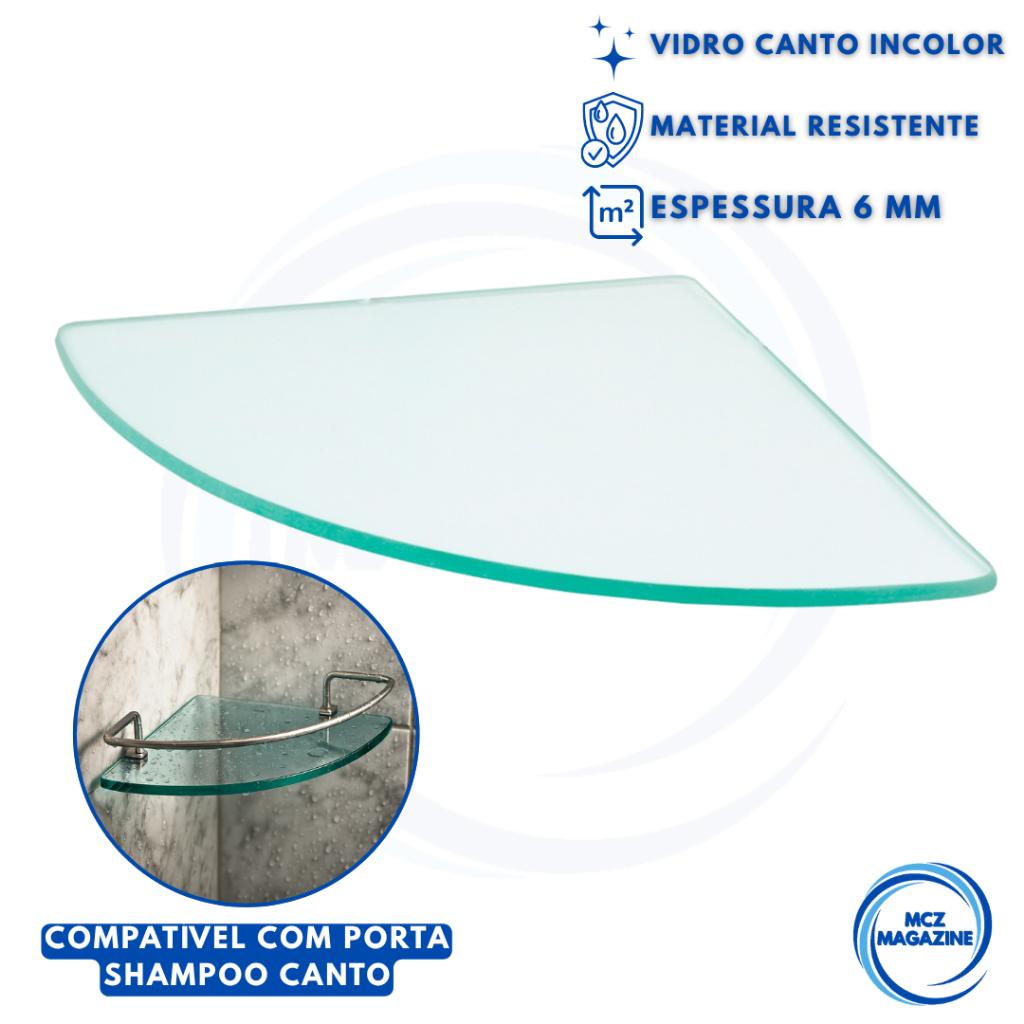 Kit 2 Vidro para Porta Shampoo Canto Para Banheiro Organizador Box em Oferta na Shopee