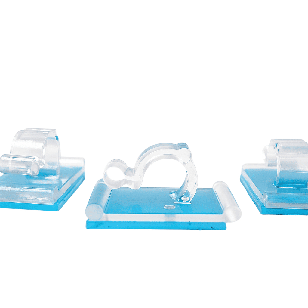 Suporte Adesivo Clip Organizador de Fios 6mm Transparente