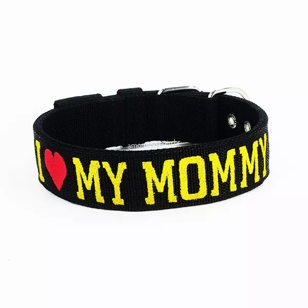 Coleira I Love My Mommy Amorosso Cães Pet Cachorro