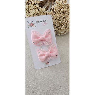 Parzinho Borboleta com lacinho colorido infantil, laço de menina. em Oferta na Shopee