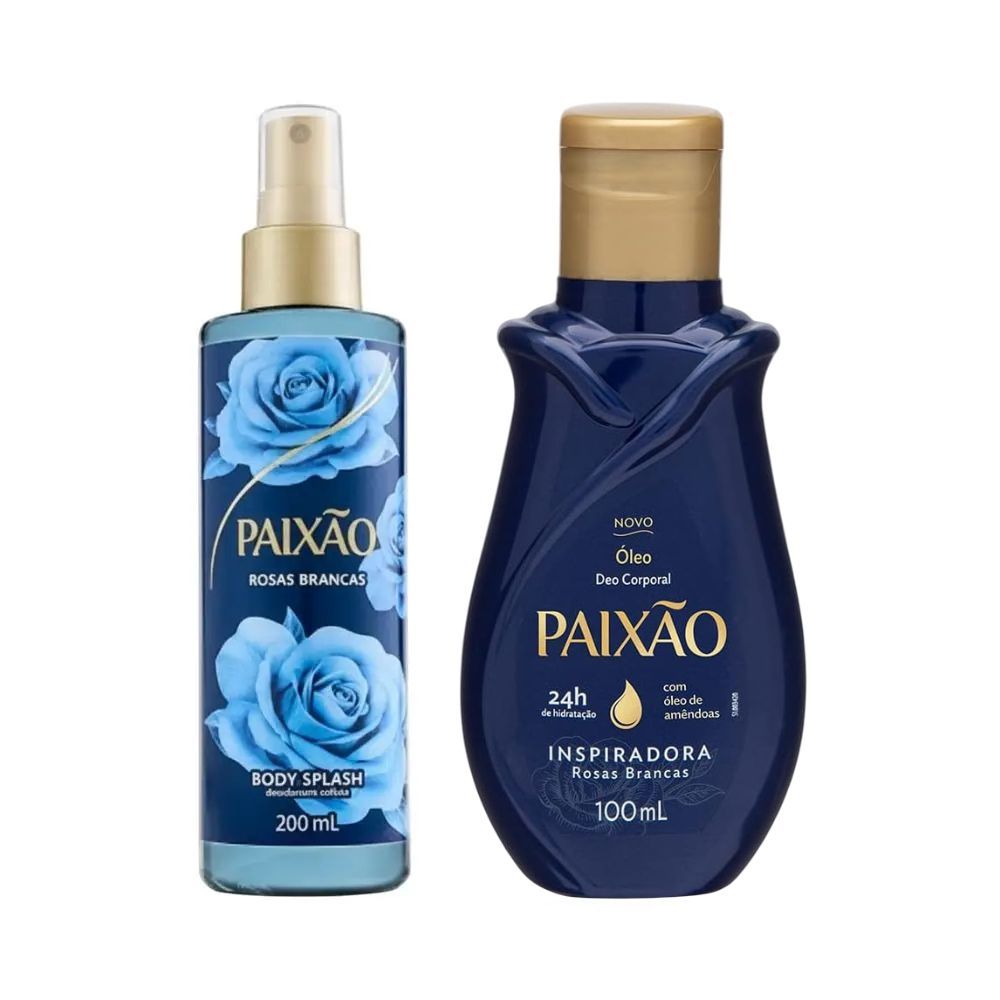 Kit Paixão Rosas Brancas Body Splash + Óleo Corporal em Oferta na Shopee