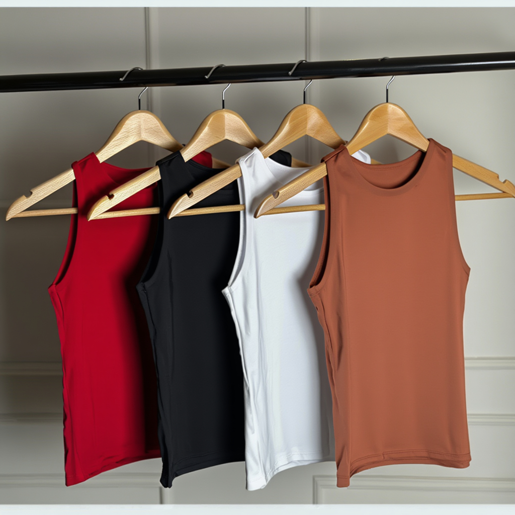 Kit 3 Regatas Femininas Suplex Duplo Básica e Elegante | Blusinha Blogueira Casual Tendência Verão