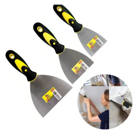 Espátulas De Aço Cabo Emborrachado 3" e 5" Polegadas em Oferta na Shopee