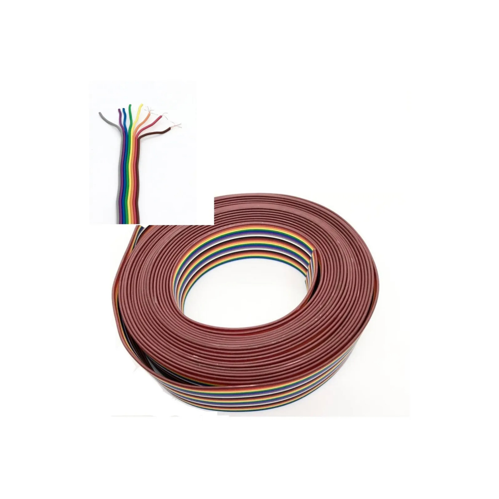 1x Metro Cabo Flat Colorido 8 Vias 26AWG para Arduino