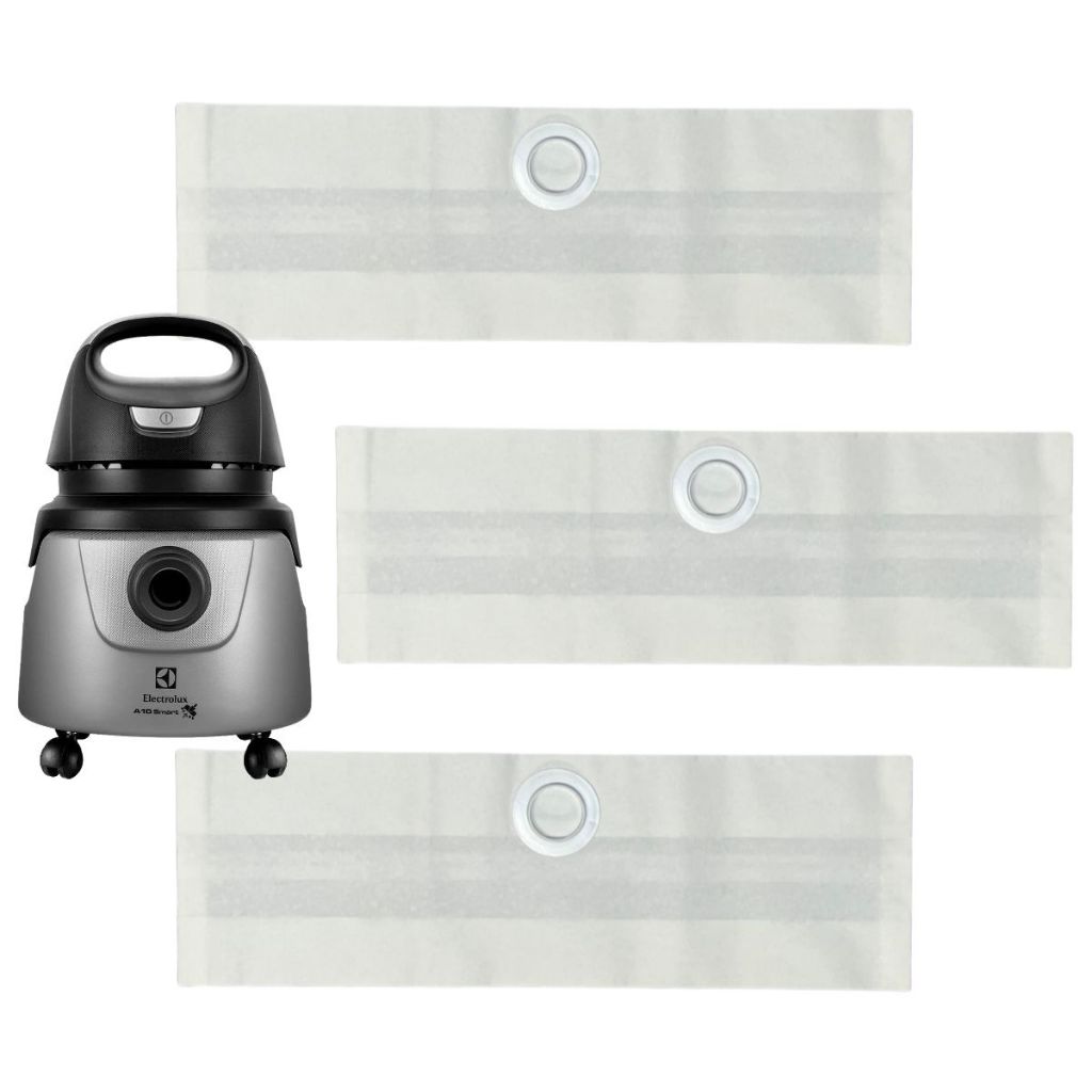 Kit 03 Saco Coletor Aspirador A10N1 Mod. Novo Refil Descartável C/ Bocal de encaixe 45mm