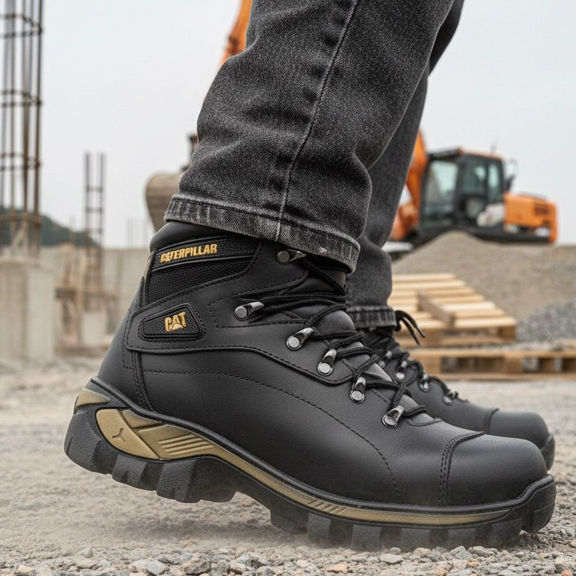 Bota Coturno Caterpillar Costurado E Colado Segurança Para Trabalho Promoção em Oferta na Shopee