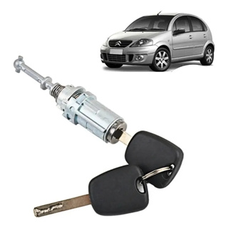 Cilindro Chave Miolo Fechadura Porta Citroen C3 2002 A 2012 em Oferta na Shopee