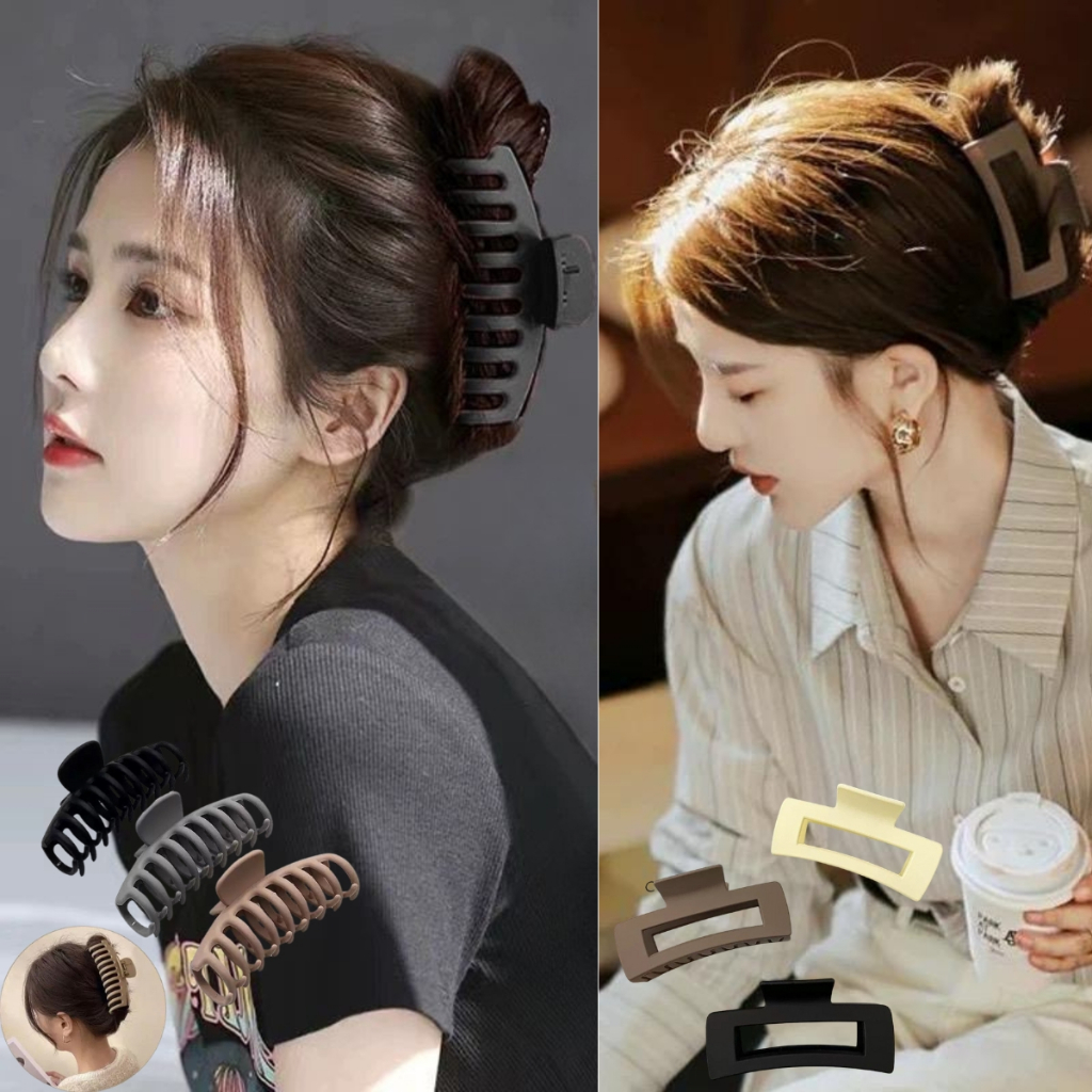 Piranha/Presilha de Cabelo Grande Fosca Estilo Francês – Antideslizante, Elegante e Moderna 8cm/11cm