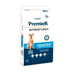 Ração Premier Nutrição Clínica Hipoalergênico Cordeiro e Arroz Cães Médio e Grande Porte 10,1kg