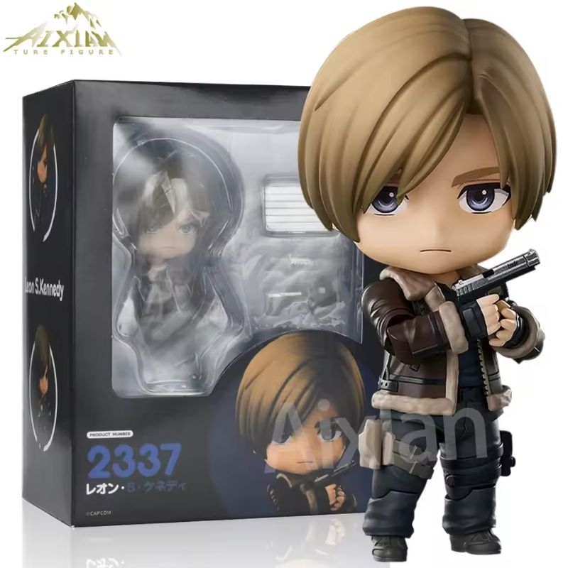 Boneco Action Figure Leon S Kennedy série Resident Evil - Nendoroid de alta qualidade com caixa original game RE4