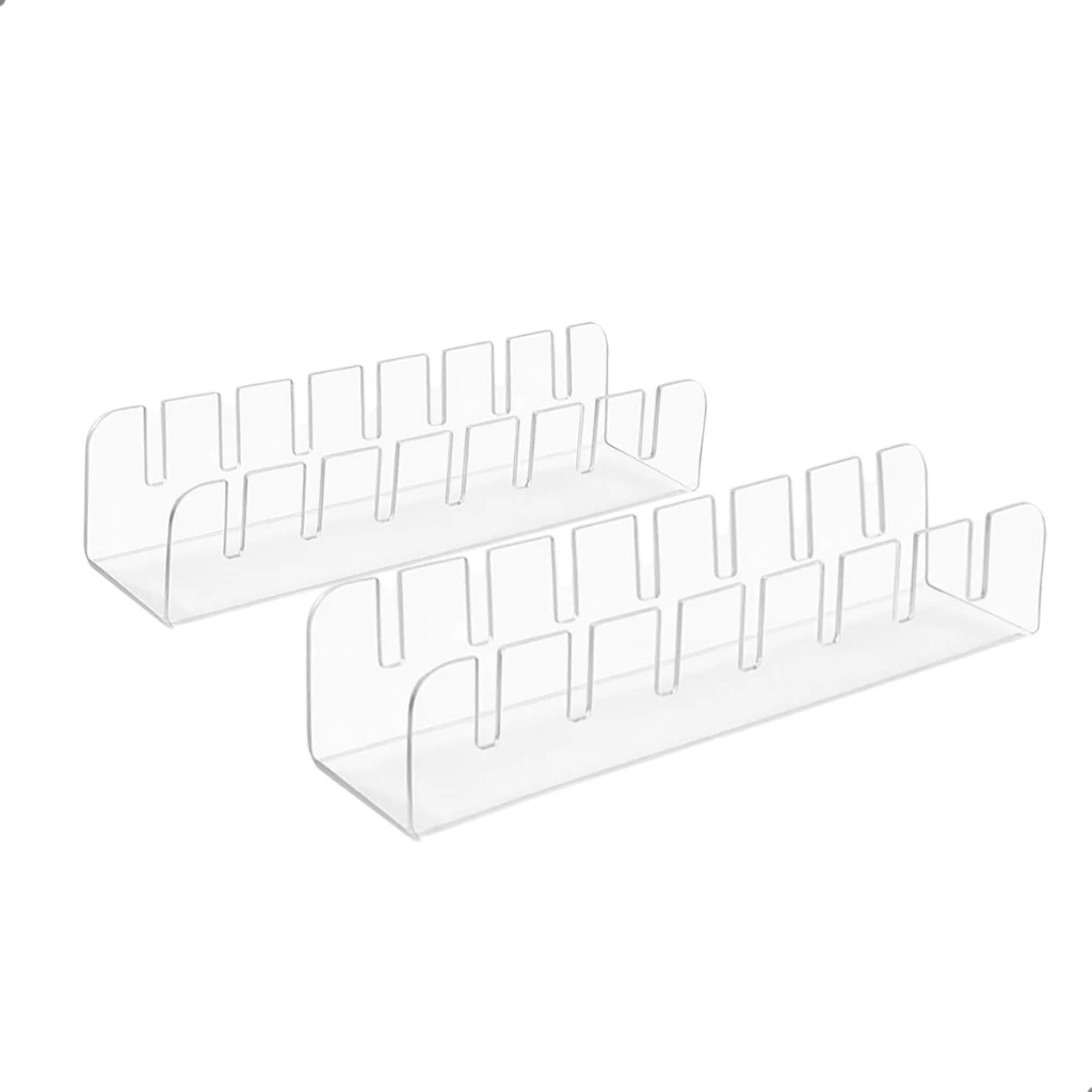 Suporte Organizador em Acrílico Cristal com 7 Divisórias para Bonés Expositor de Vitrine ou Closet Transparente em Oferta na Shopee