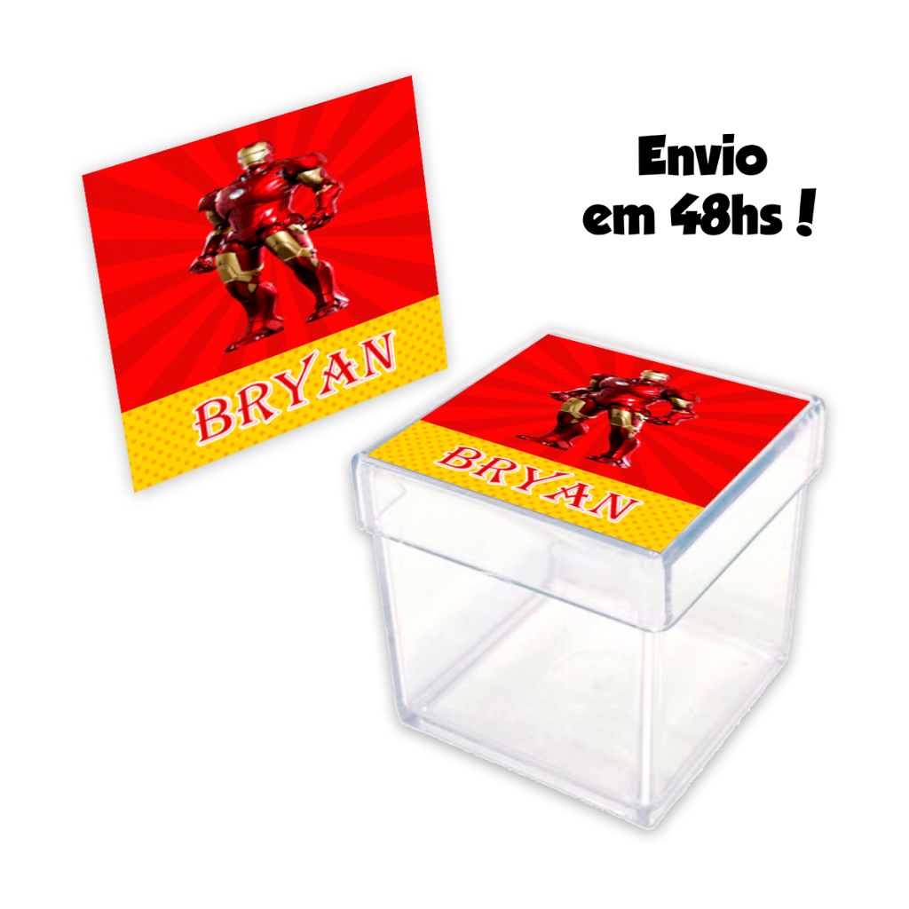 10, 20, 30 ou 40 kit caixa acrílica homem de ferro (envio rápido) 2