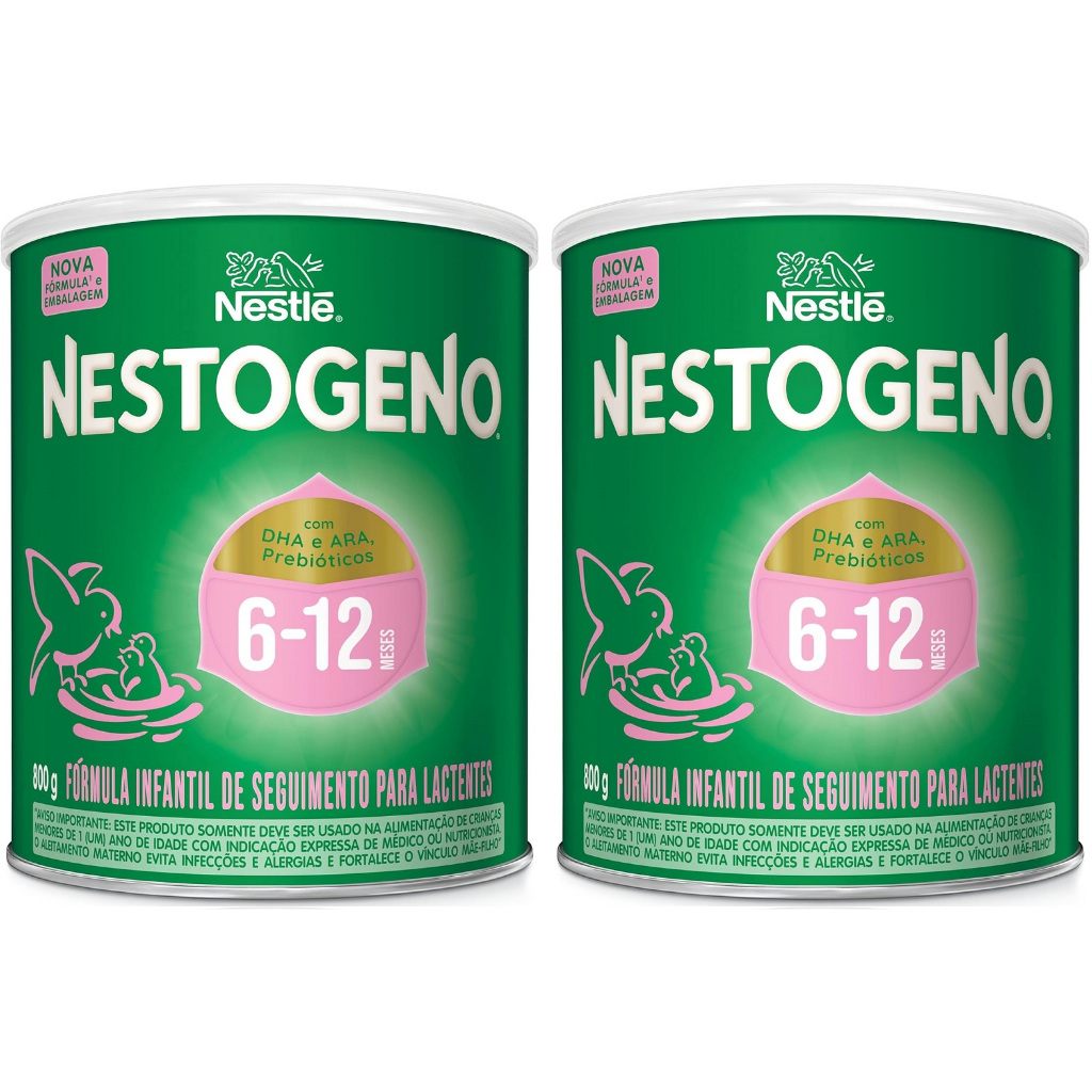 Kit 2 Latas Nestogeno Lata 800gr  6 a 12 Meses EQ.1