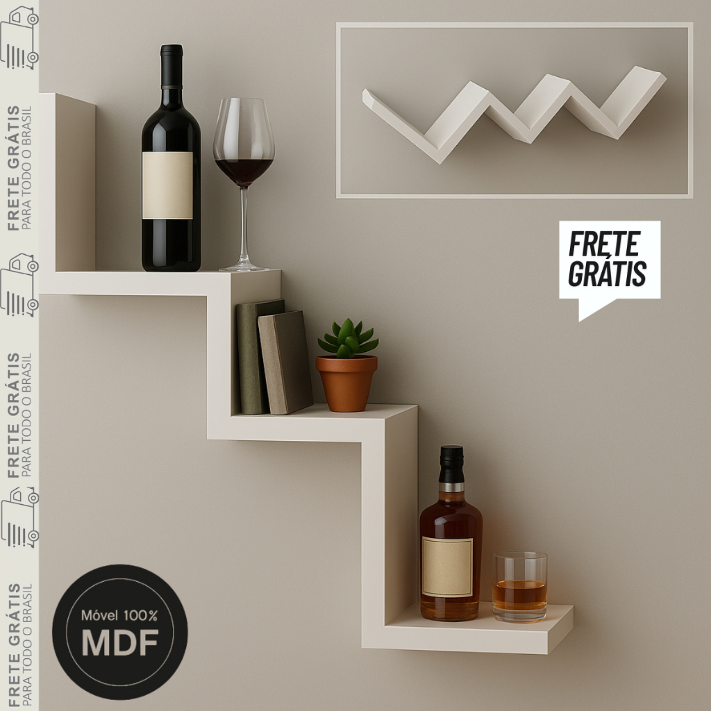 Nicho 100 % MDF Branco P/ Quarto Sala Decoração Moderna