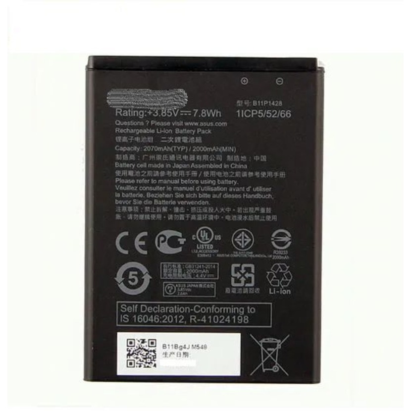Bateria B11p1428 Original Compatível Zenfone GO Zb450kl / Ze500kg / Zb452kg 2070mAh