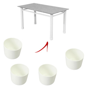 Ponteira De Mesa Tubular Capa Protetora Pé Mesa Tampo De Granito Kit com 4 Pés de Mesa c/3 Polegadas em Oferta na Shopee