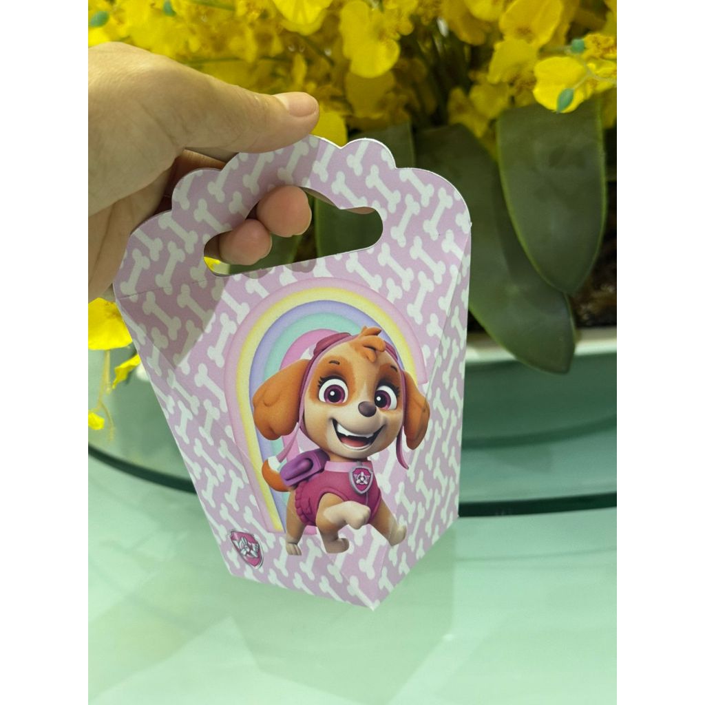 10 Caixinhas Personalizadas  Skye – Lembrancinha Festa Infantil Aniversário – Triangulove Papel Fotográfico 180g