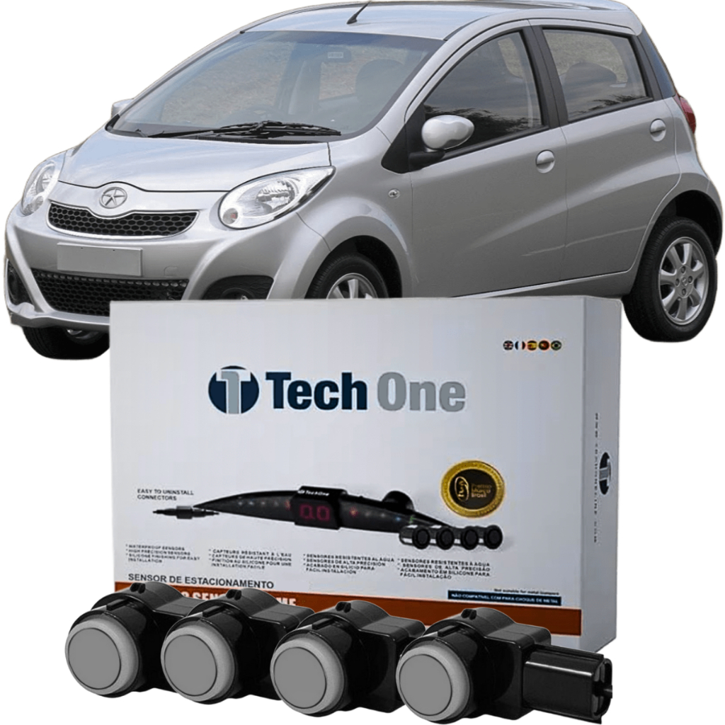 Sensor de Estacionamento Ré OEM Prime 4 Pontos Com Acabamento Jac J2 Tech One