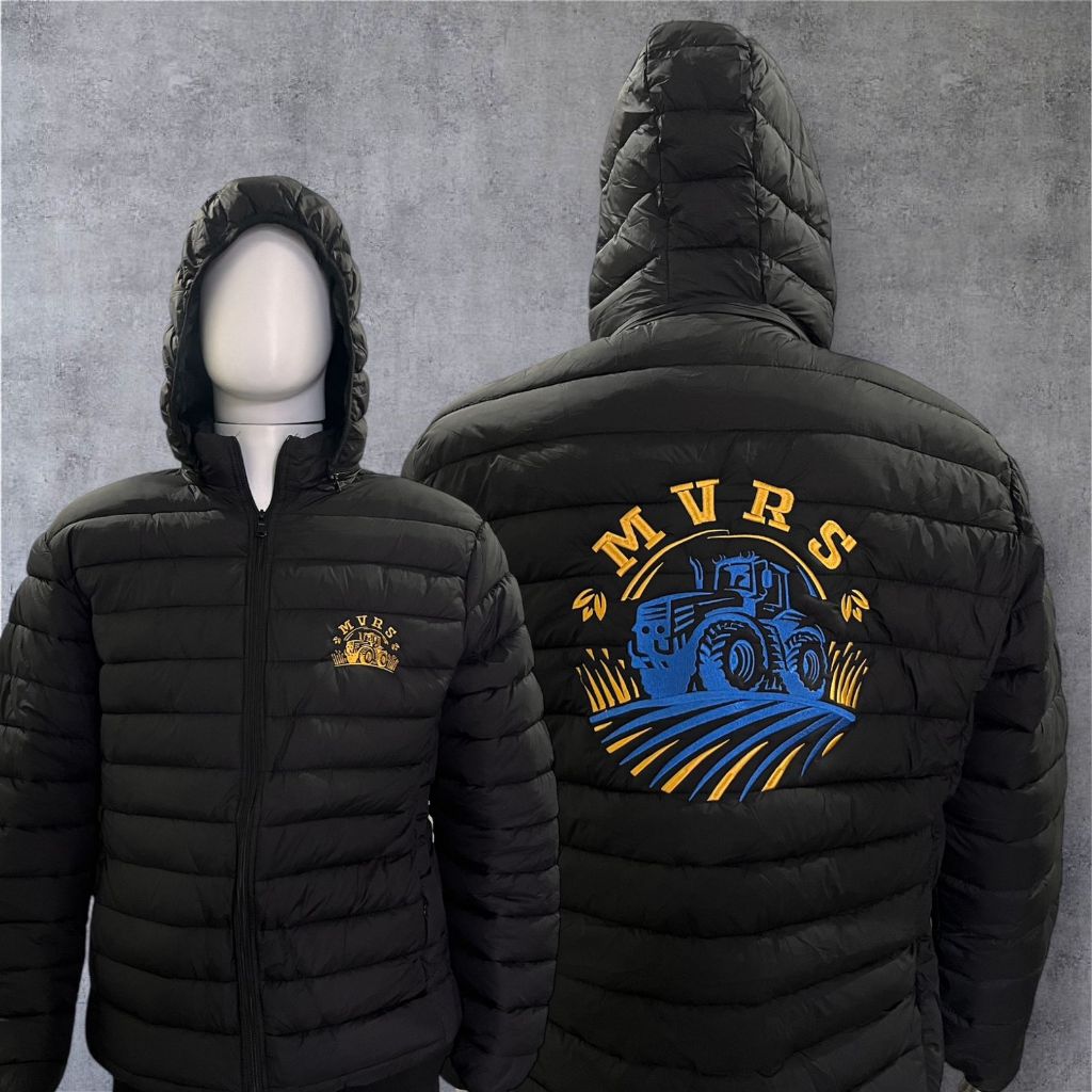 Jaqueta Personalizado Bobojaco Puff Naylon Uniforme Peito e Costas Zíper Bordado Masculino Feminino