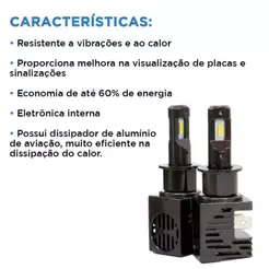 Lâmpada Ultra Led Force One H3 12V 24V 6000K Tech One