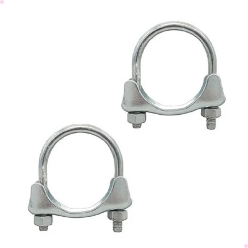 Kit 02 Abraçadeiras Escapamento Tipo U Universal 2 - Todos os modelos