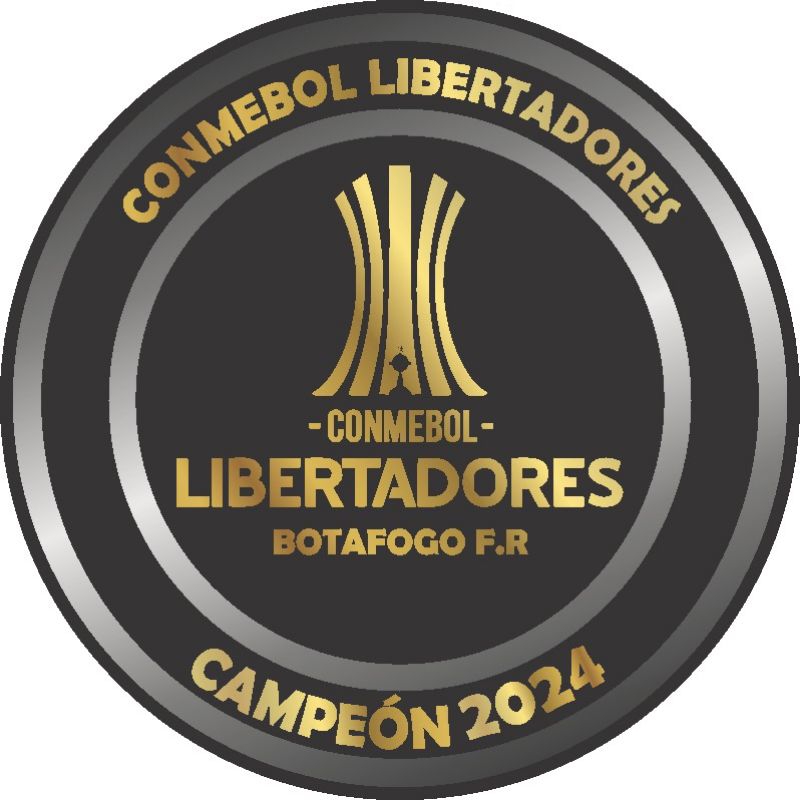 Escudo - Placa decorativa em alto relevo Botafogo Libertadores em MDF BMK ART'S