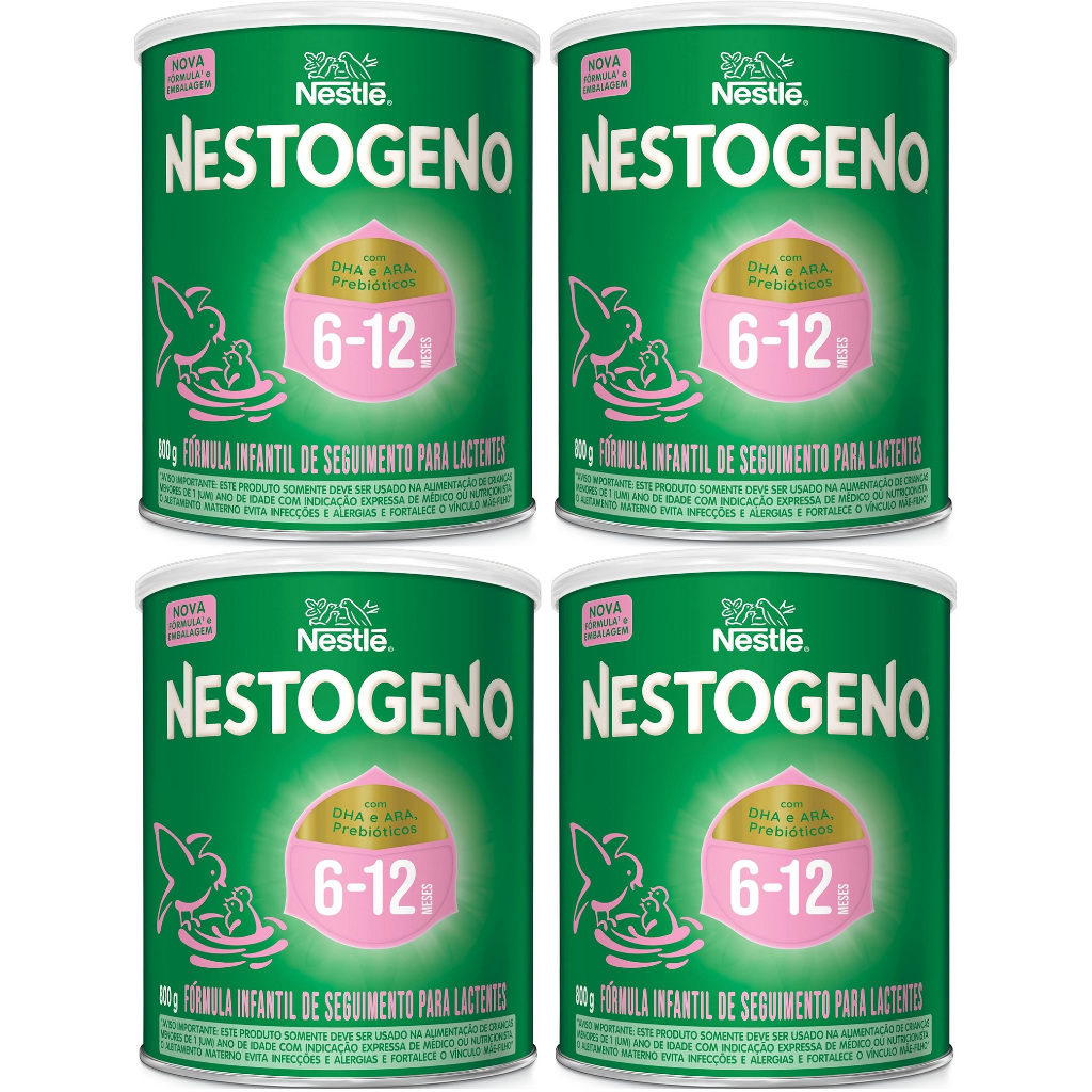 Kit 4 Latas Nestogeno Lata 800gr  6 a 12 Meses EQ.1