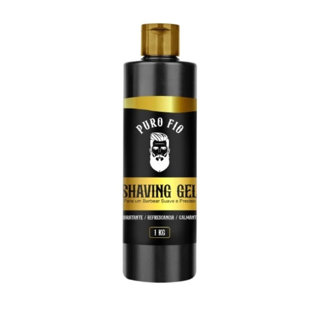 Shaving em Gel de Barbear Mentolado Puro Fio 1kg - Profissional, Barba Suave Sem Irritação