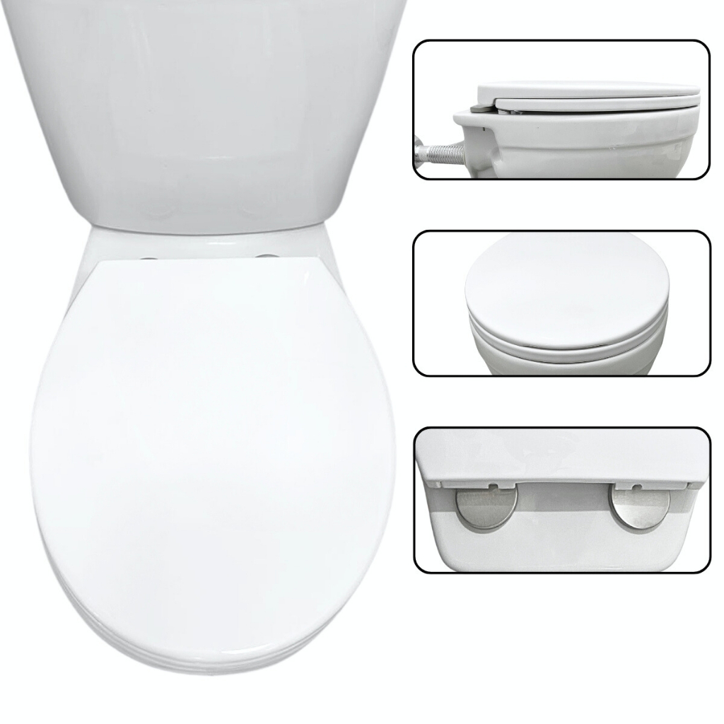 Assento Sanitário Tampa de Vaso Privada Oval Universal Fechamento Suave Soft Close Compatível Deca