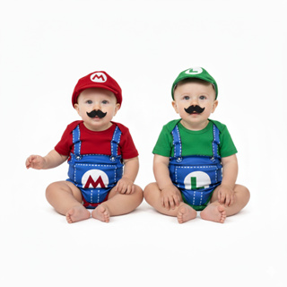 Body Bebe Menino Super Mario + Boina - Temático Mesversário em Oferta na Shopee