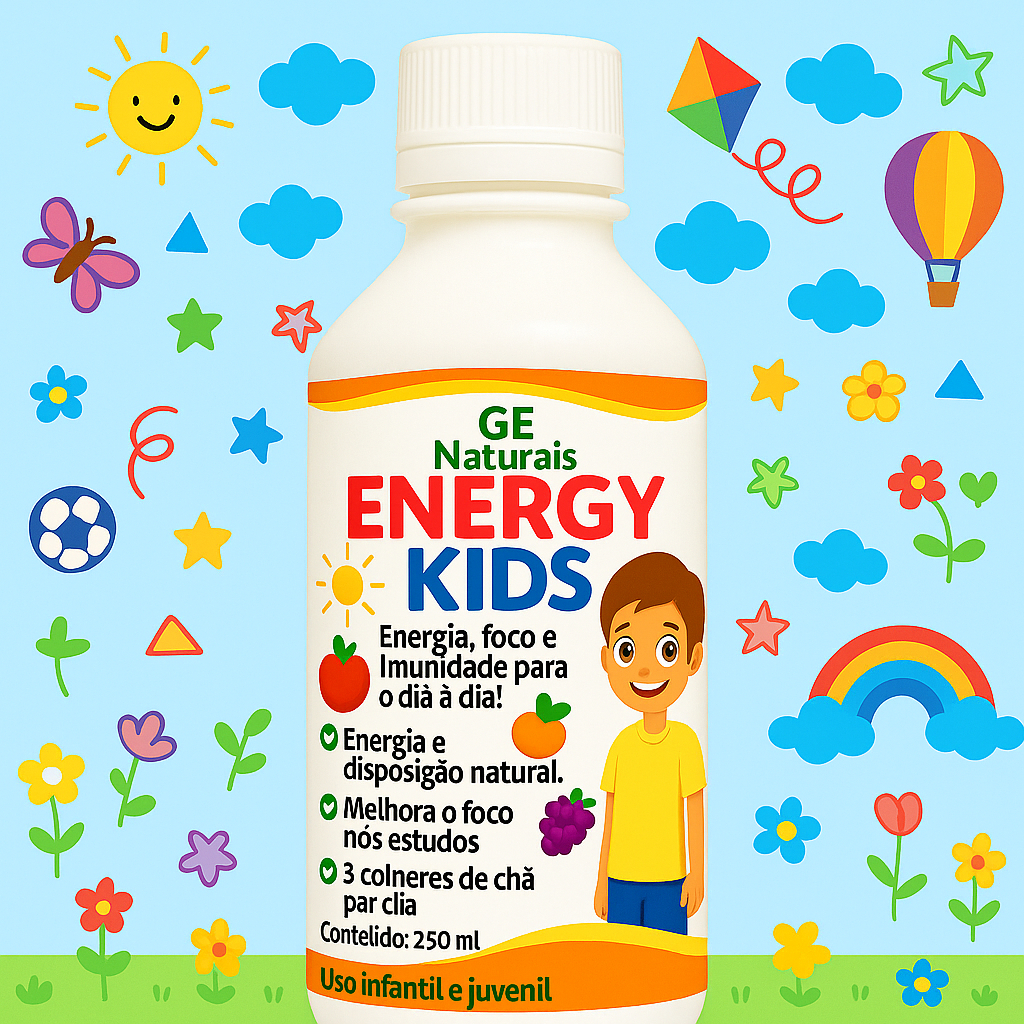 Suplemento Alimentar Infantil Energy Kids 250ml – Sabor Natural – Uso Infantil e Juvenil