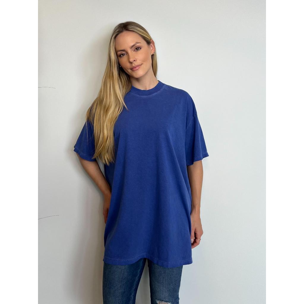 Camiseta Premium Estonada feminina Oversized em Oferta na Shopee