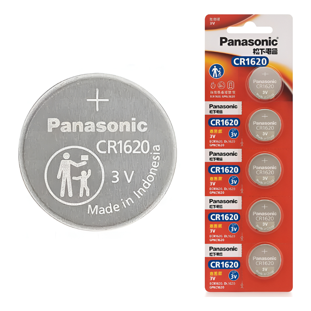 Pilha Bateria Cr1620 3v - Cartela C/ 5 Unidades Panasonic em Oferta na Shopee