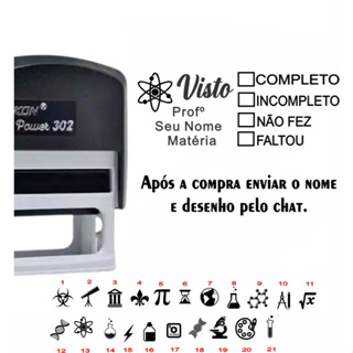 #CARIMBO VISTO+ MATÉRIA PARA PROFESSORES em Oferta na Shopee