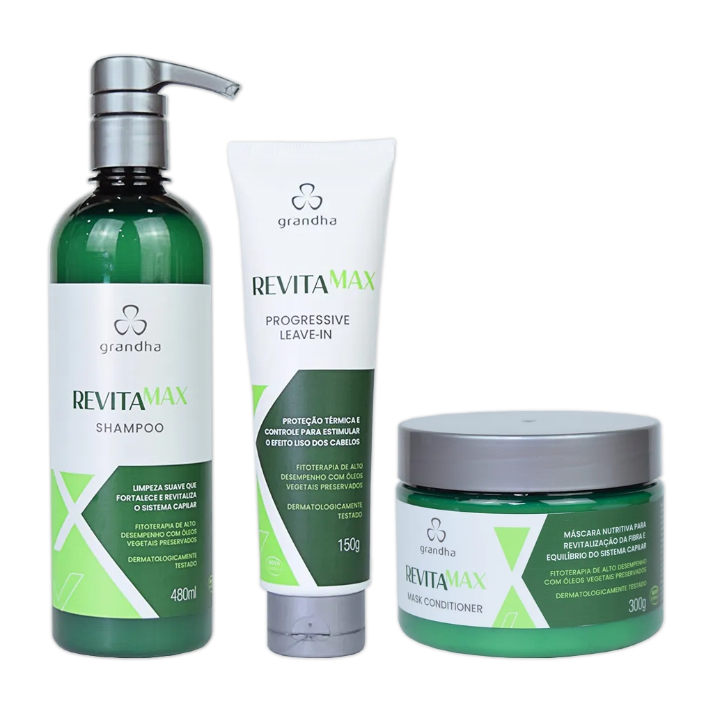 Kit Grandha Revitamax Home Care para Cabelos Danificados