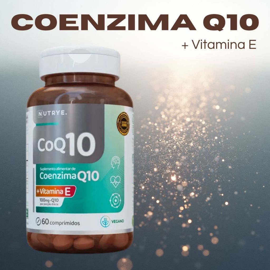Coenzima Q10 Com Vitamina E 60 Comprimidos Suplemento Natural Nutrye em Oferta na Shopee
