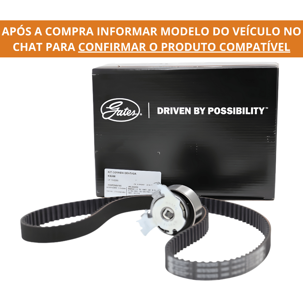 Kit Correia Dentada Gates KS306 Original GM S10 Blazer Vectra Omega 2.2 2.4 8V Completo Tensor