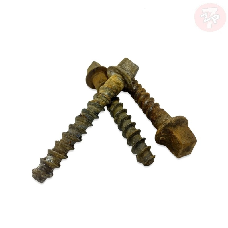 Parafuso De Trem Original Ferro para Assentamento Ogum Kit 2 Unid - zP7
